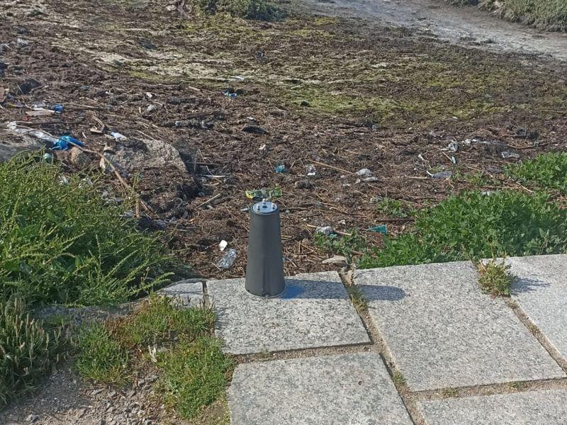 Iluminación robo rotas paseo da Seca en Cambados