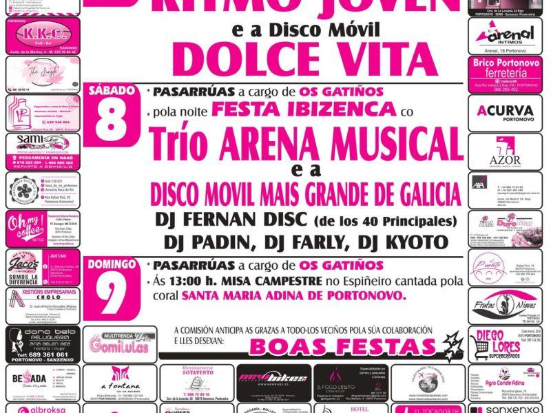 Cartel fiestas san cristobal portonovo