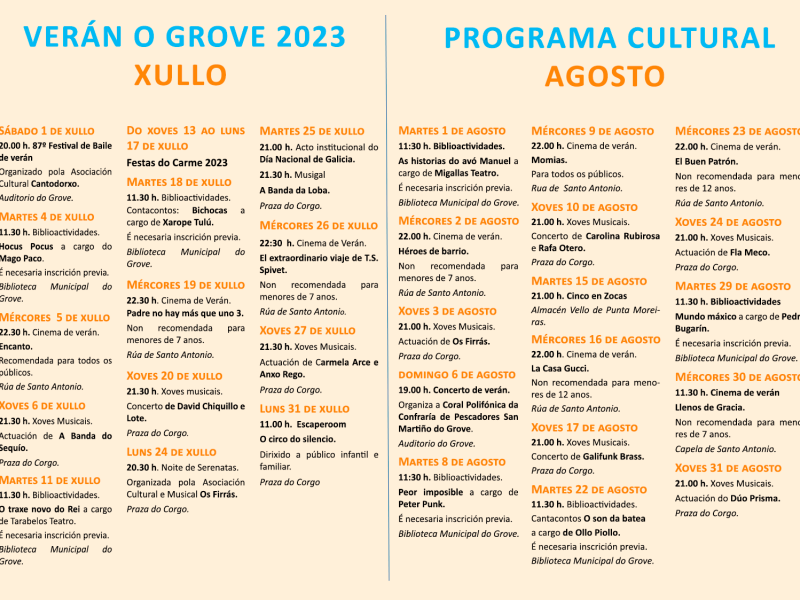 Programa veru00e1n cultural o grove