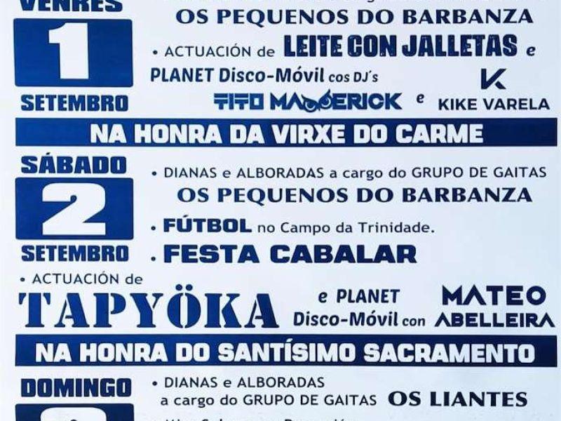 Cartel de las fiestas del Carmen de Oleiros