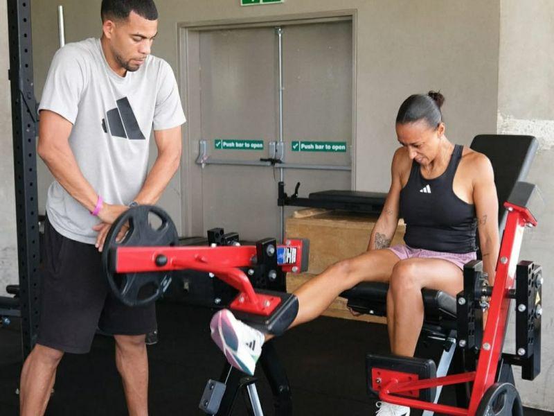 Ana Peleteiro entrenando