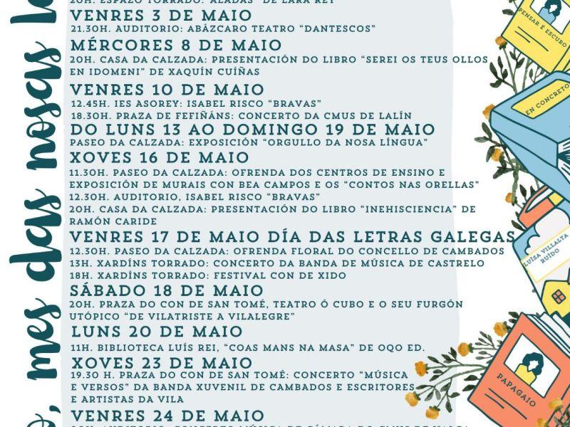 Programació mes das letras cambados