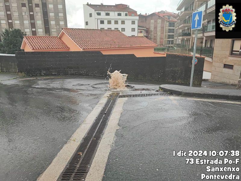 Alcantarilla lluvias sanxenxo