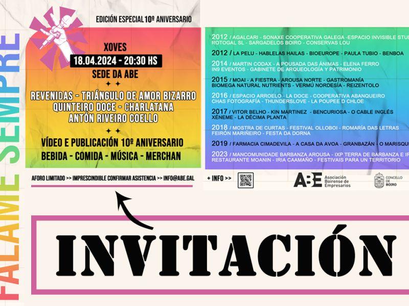 Falame sempre INVITACION