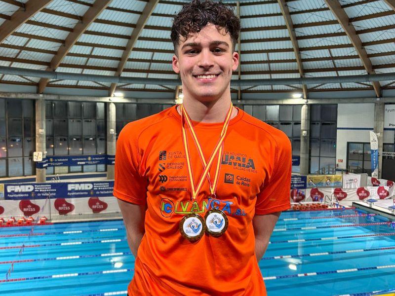 Xoel Teijeiro tres medallas