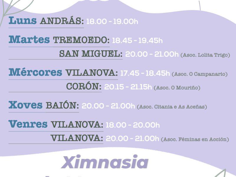 Caretel gimnasia y pilates Vilanova de Arousa 2024
