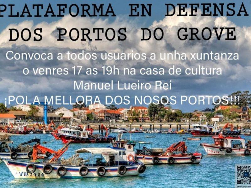 Convocatoria de la paltaforma para defender los puertos de o grove