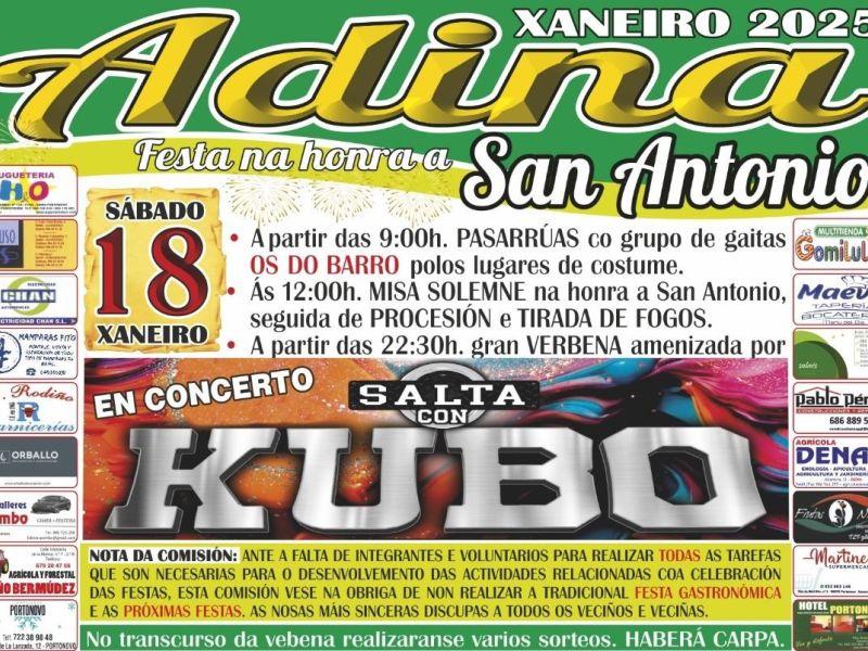 Cartel fiestas de adina