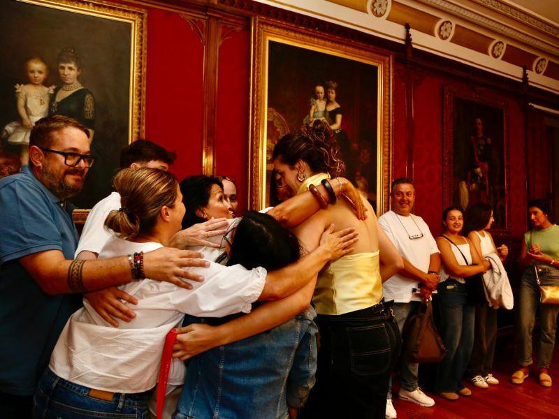 Irene Noya con familia