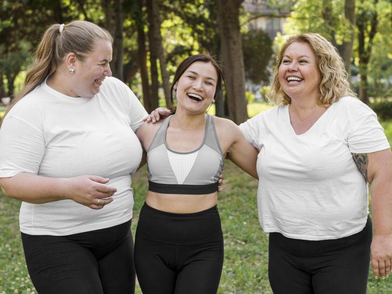 Las mujeres en el deporte usan risa