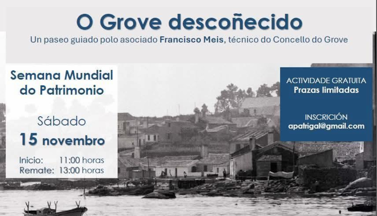 Cartel de la actividad organizada por el Concello de O Grove