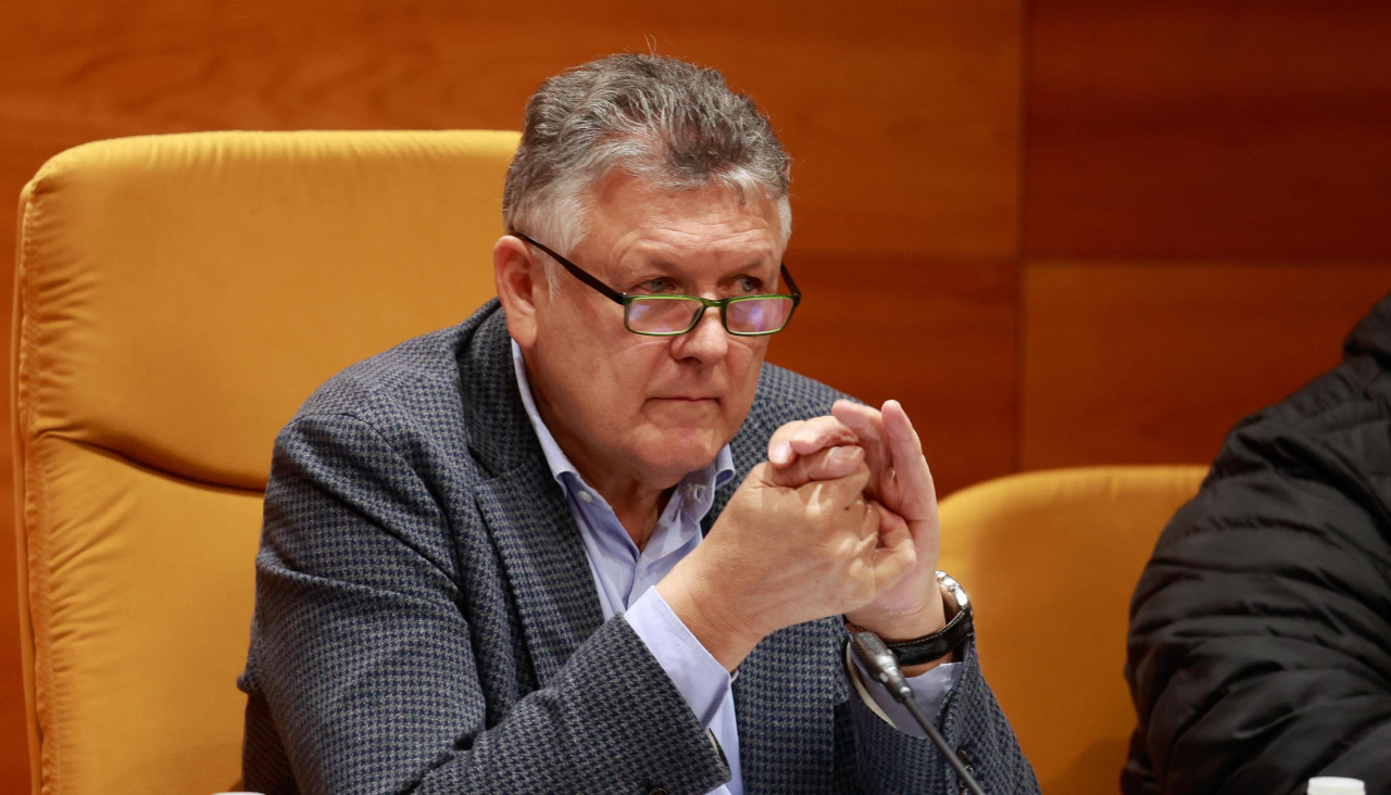 El alcalde, Telmo Martín, durante el Pleno