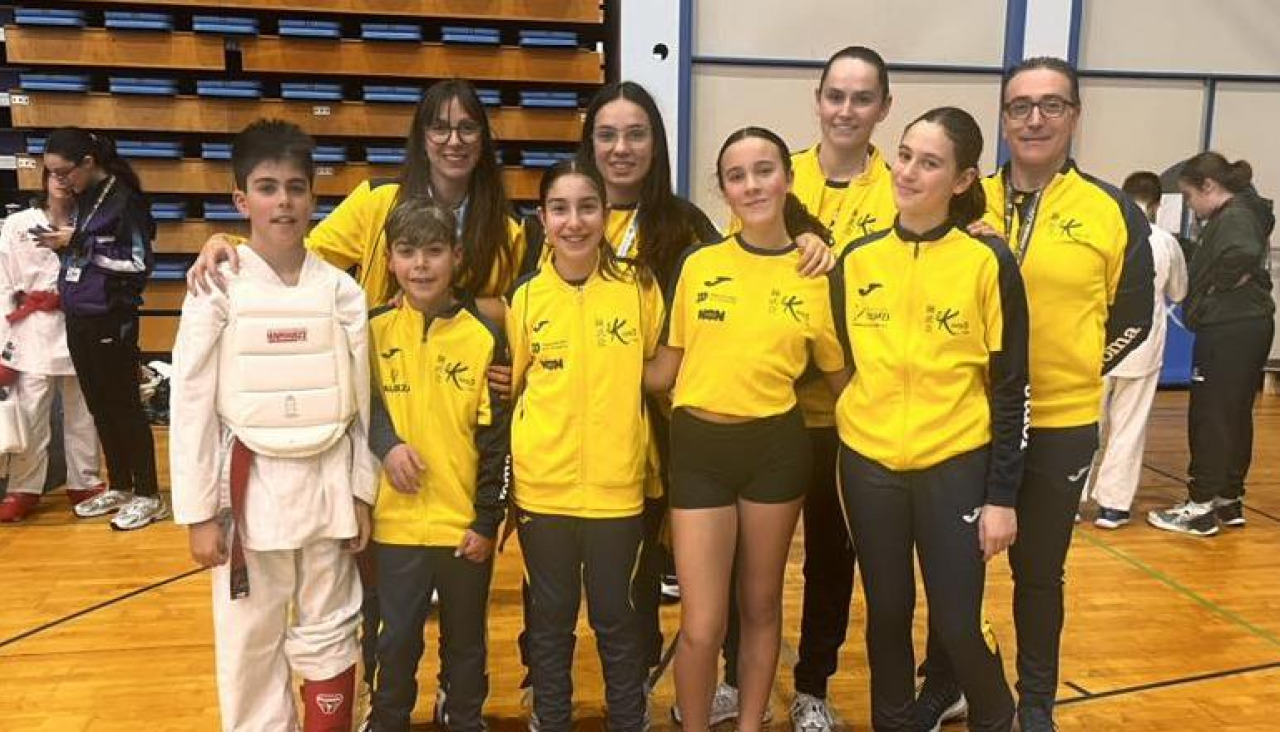 Los miembros del Kárate Valga en Lugo