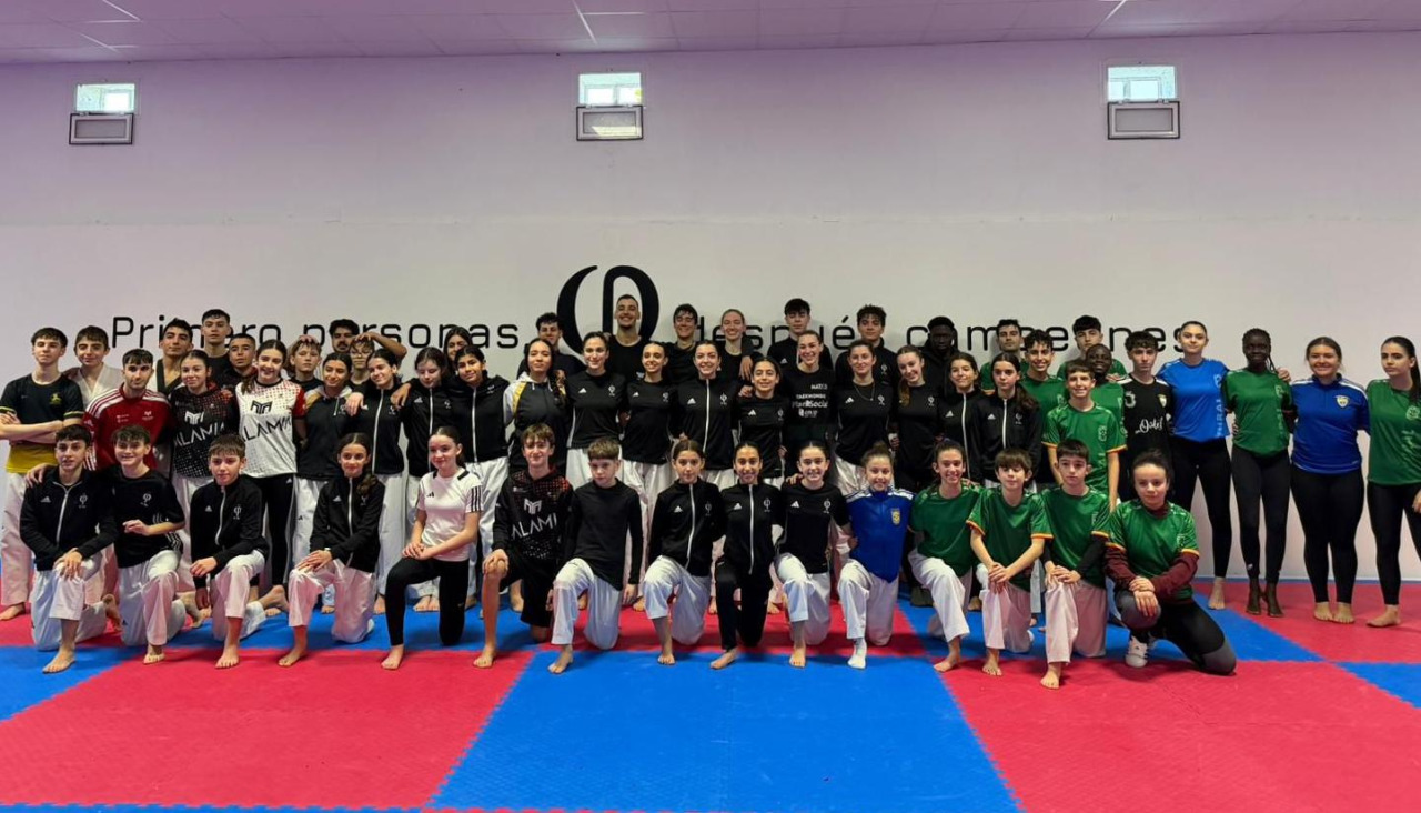 Los deportistas en Caldas de Reis