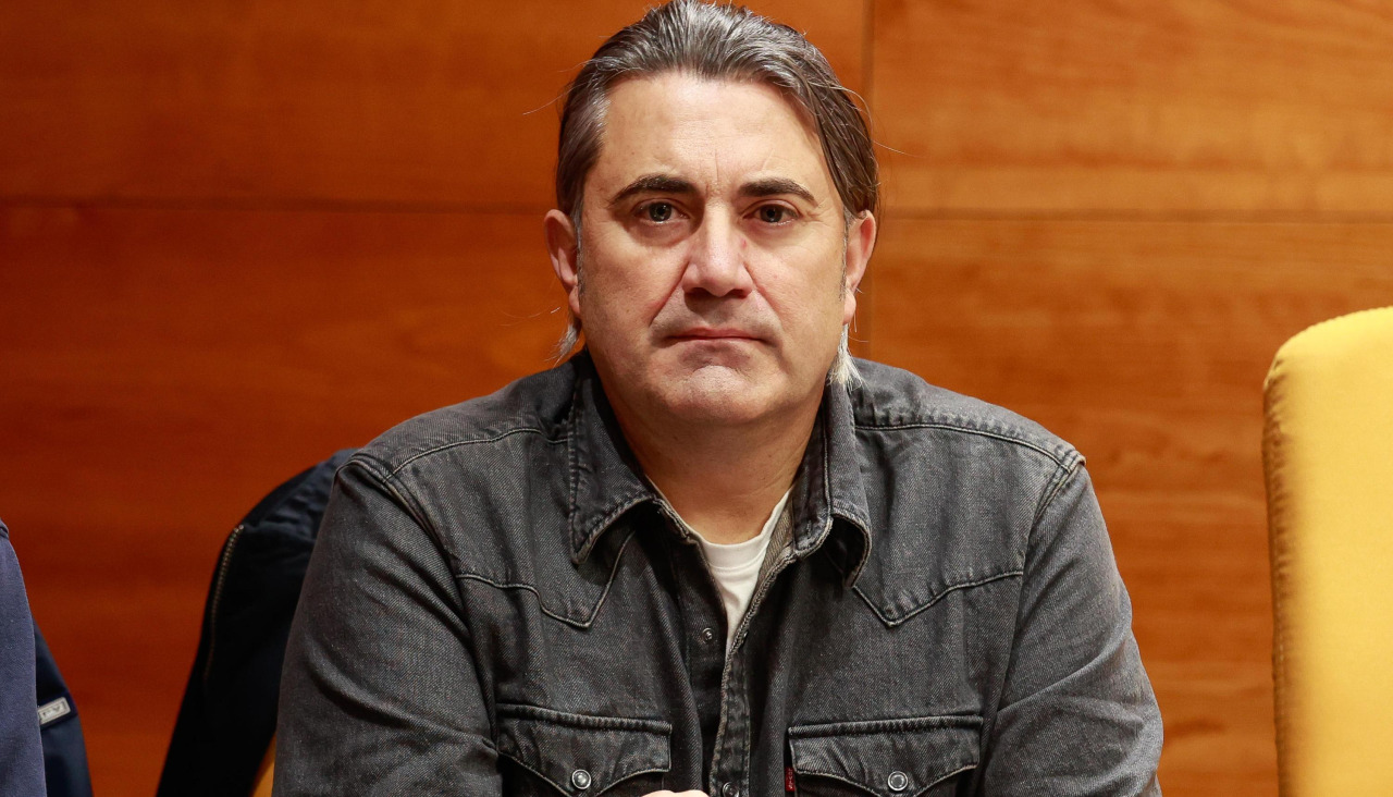 Imagen de archivo del portavoz del BNG, Octavio González, durante un Pleno