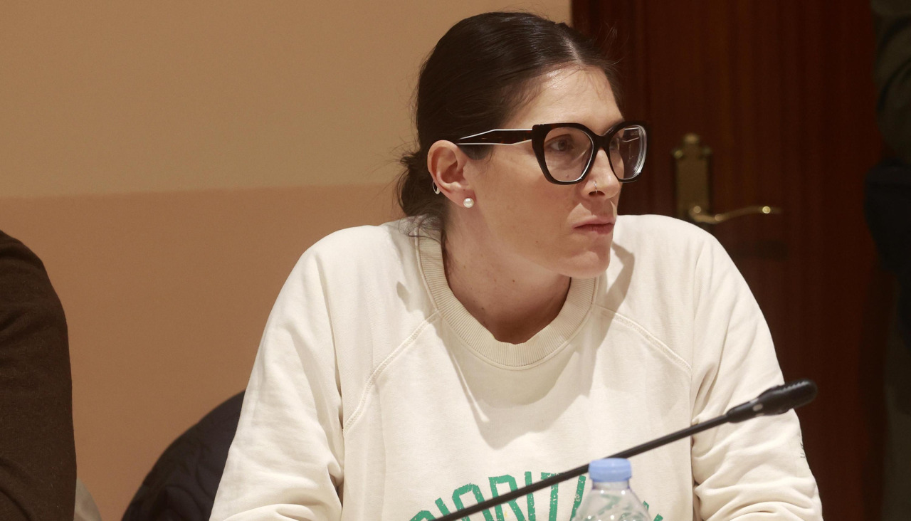 Carolina Otero, portavoz del PP de O Grove, durante un Pleno