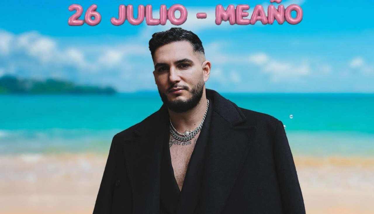Cartel del concierto de Omar Montes en Meaño