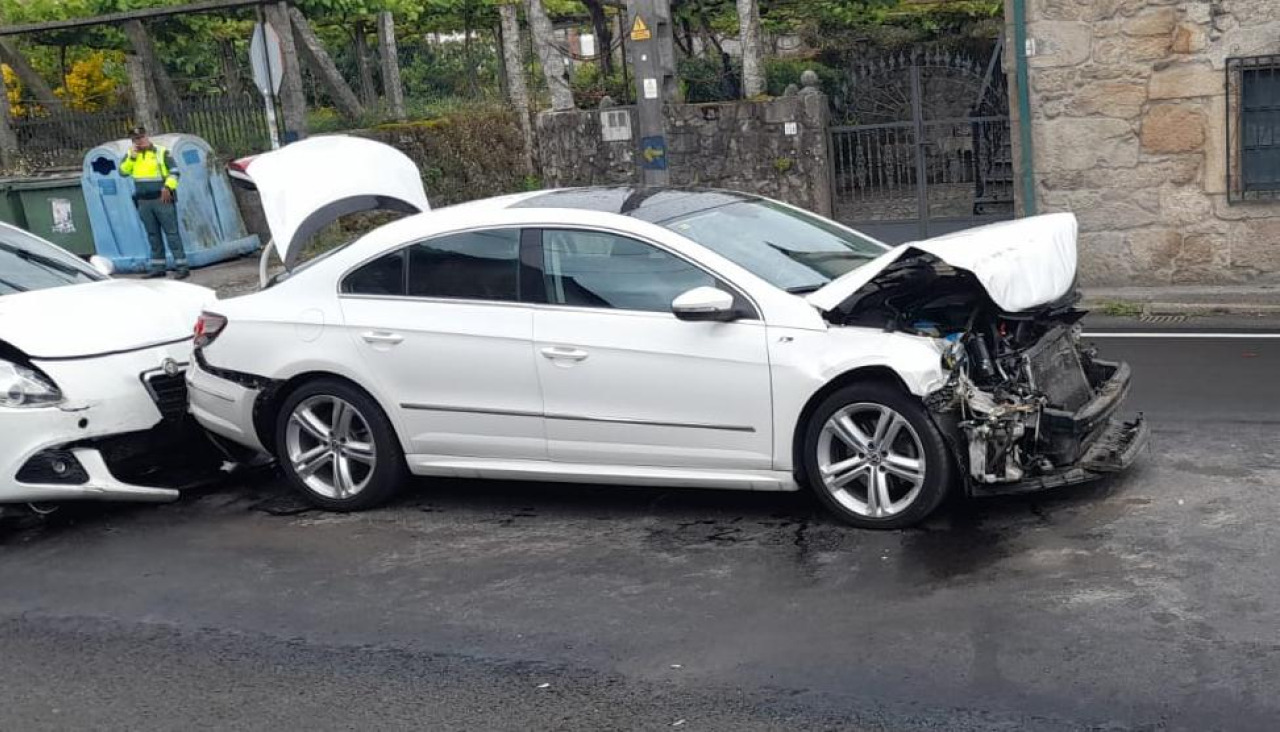 Accidente en la N-550, a la altura del kilómetro 93