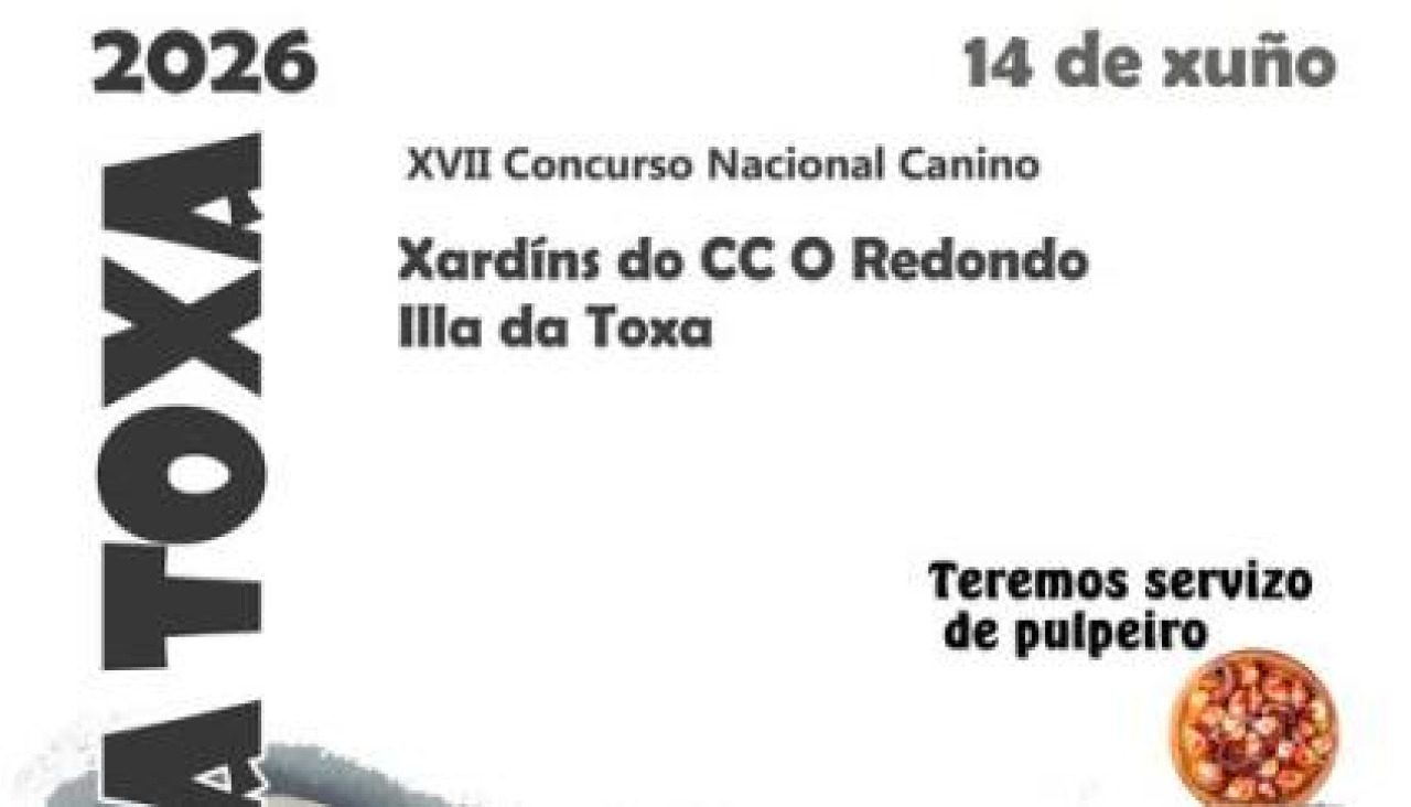 Cartel del Concurso Nacional Canino de A Toxa
