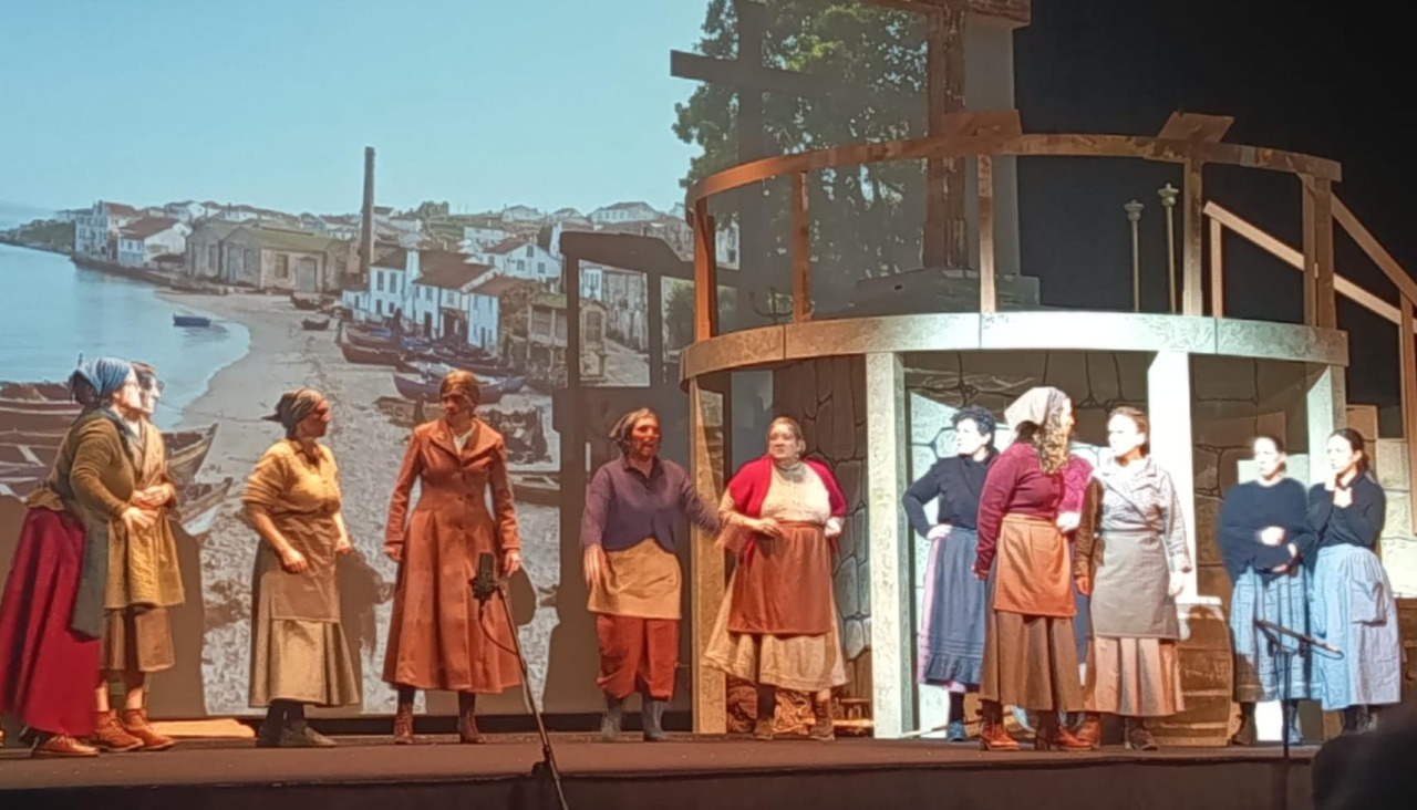 Imagen de una de las escenas del montaje teatral de ‘O Meco’