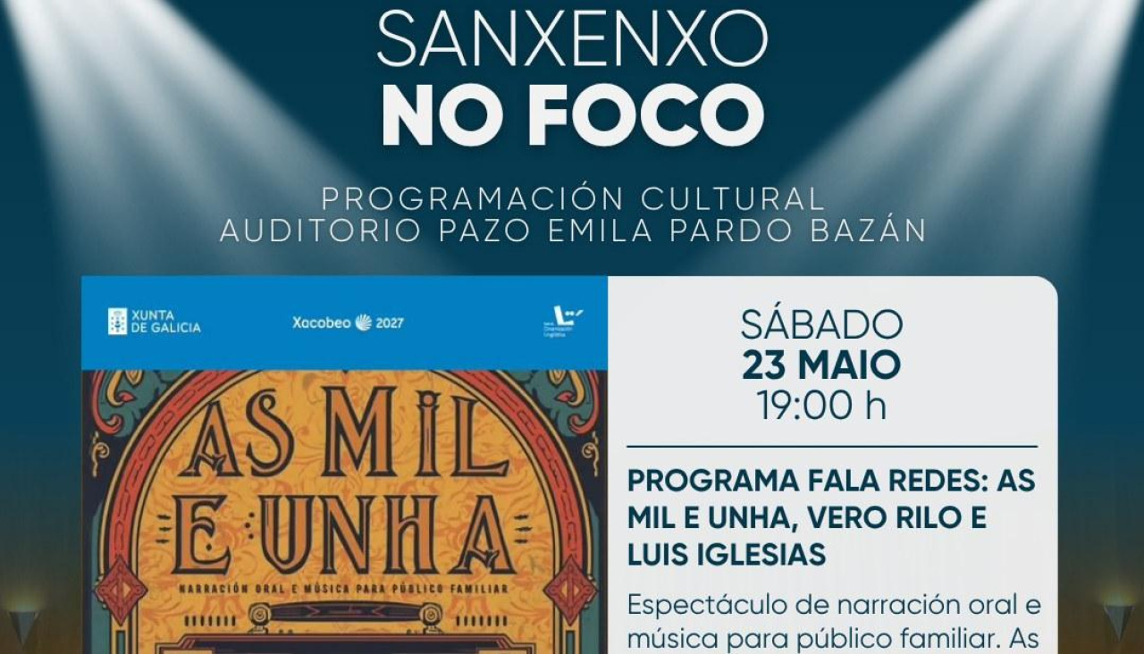 Cartel del espectáculo que tendrá lugar en el auditorio municipal de Sanxenxo