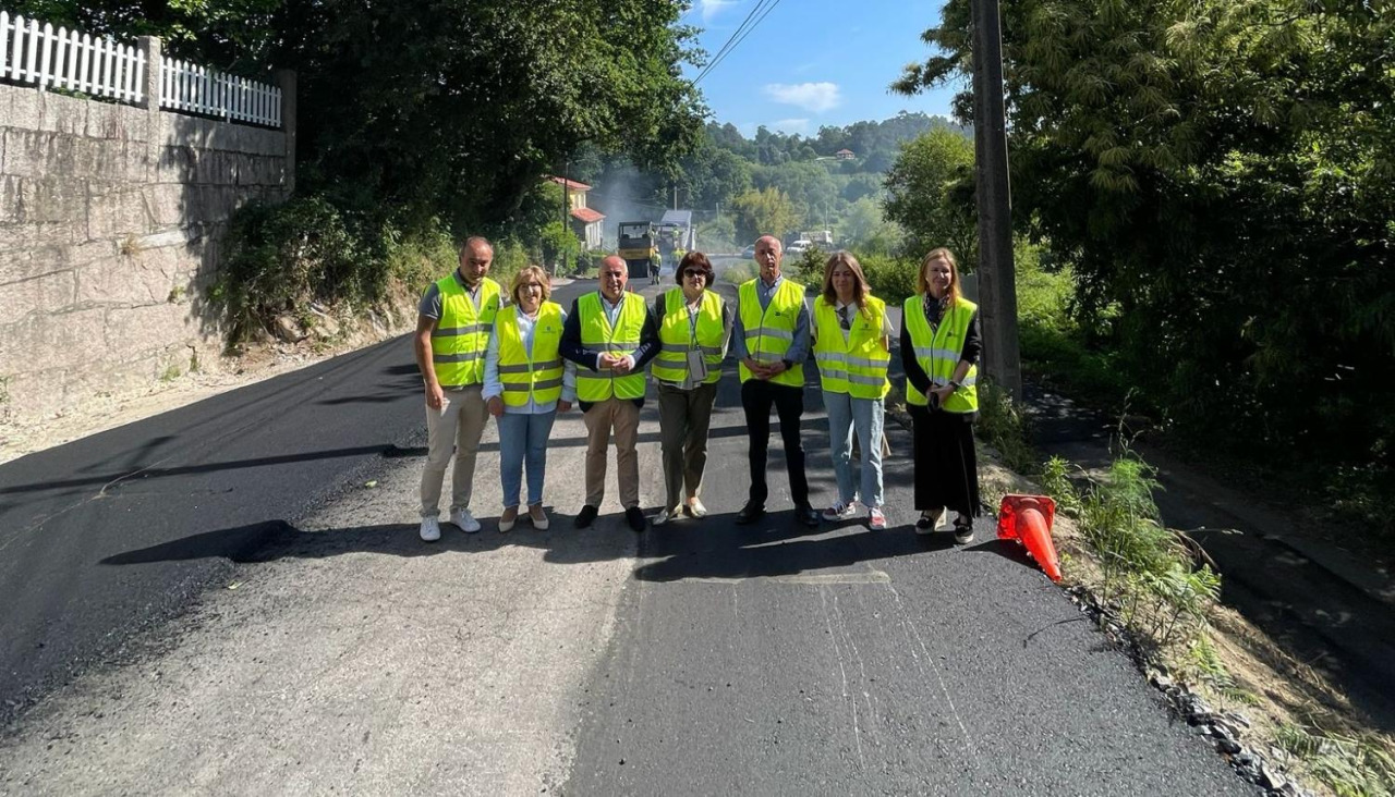 Las autoridades, durante el recorrido de hoy por el tramo