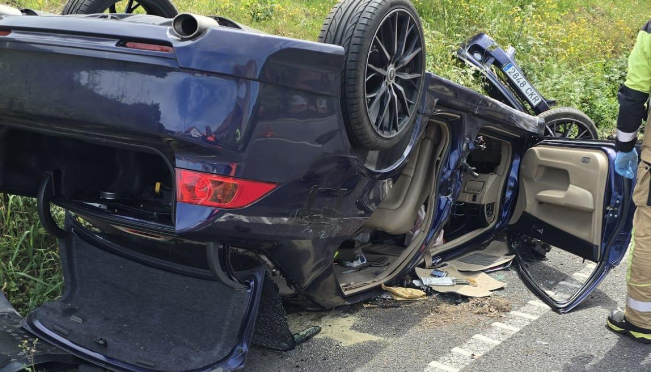 El vehículo implicado en el accidente