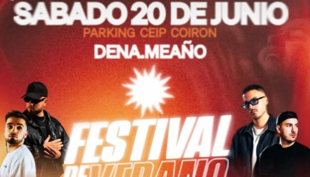 Cartel del festival de música en Dena