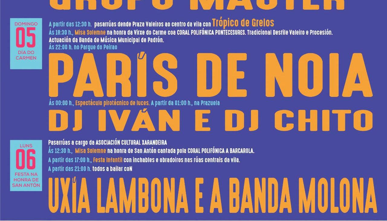 Cartel de las fiestas en Pontecesures