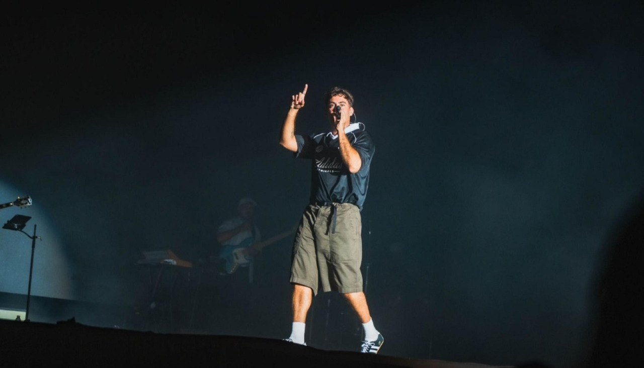 Delaossa durante su concierto en el Costa Feira