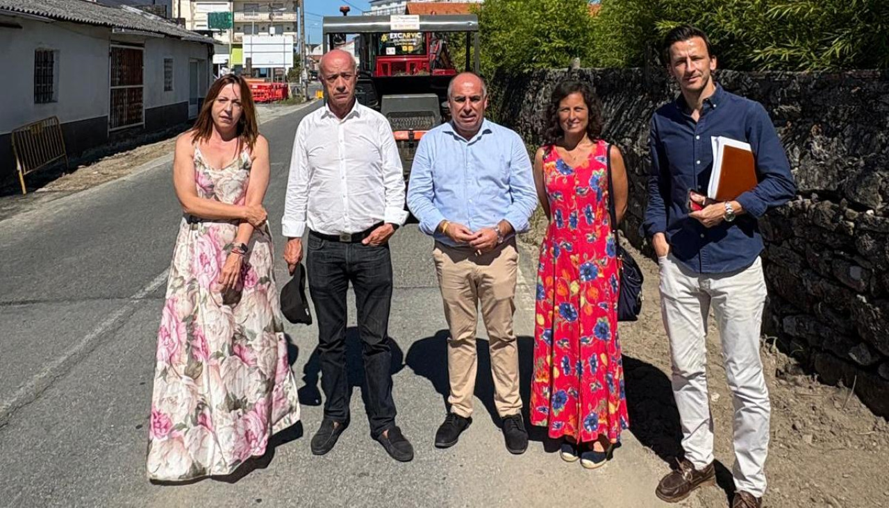 Visita a las obras en Ousensa, Vilanova