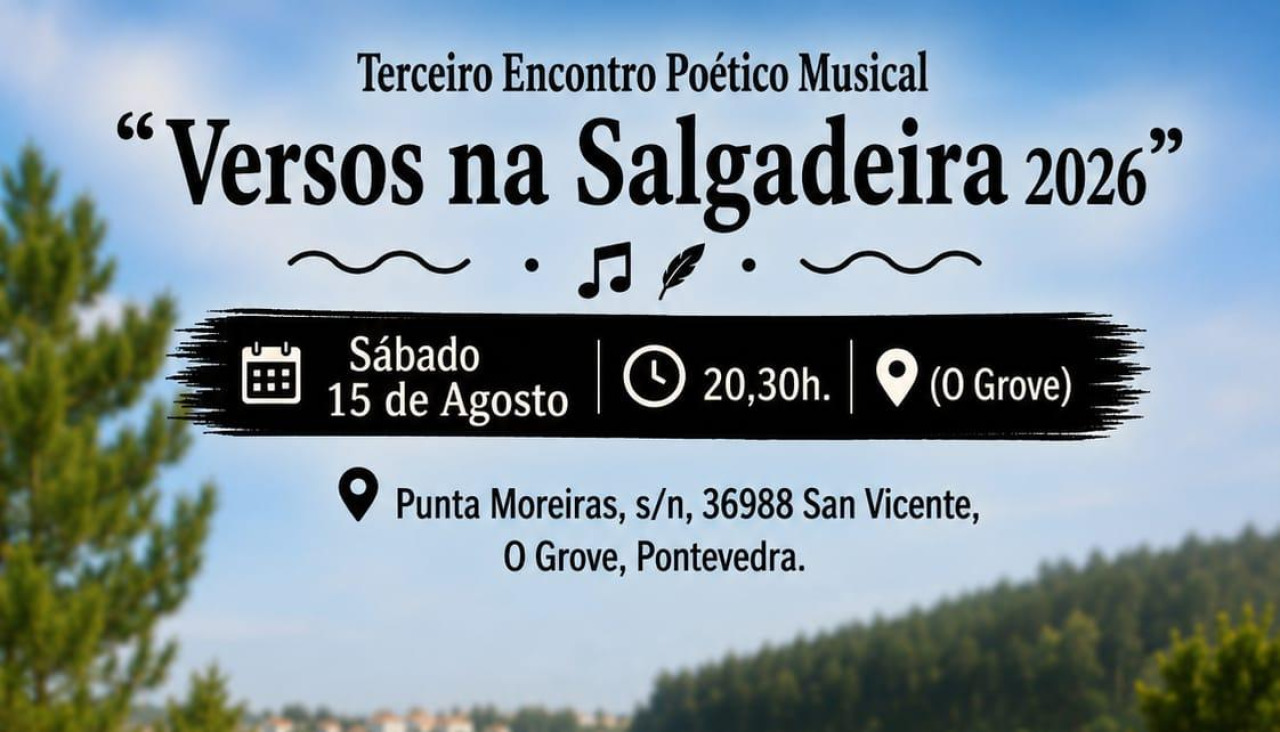 Cartel del evento organizado en O Grove
