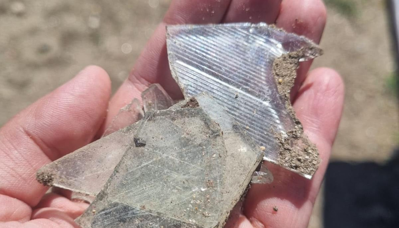 Cristales en el parque infantil de Coroso