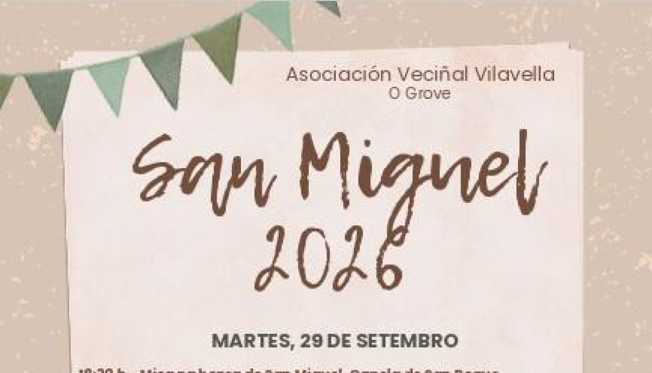 Cartel de las Fiestas de San Miguel en el barrio de Vilavella