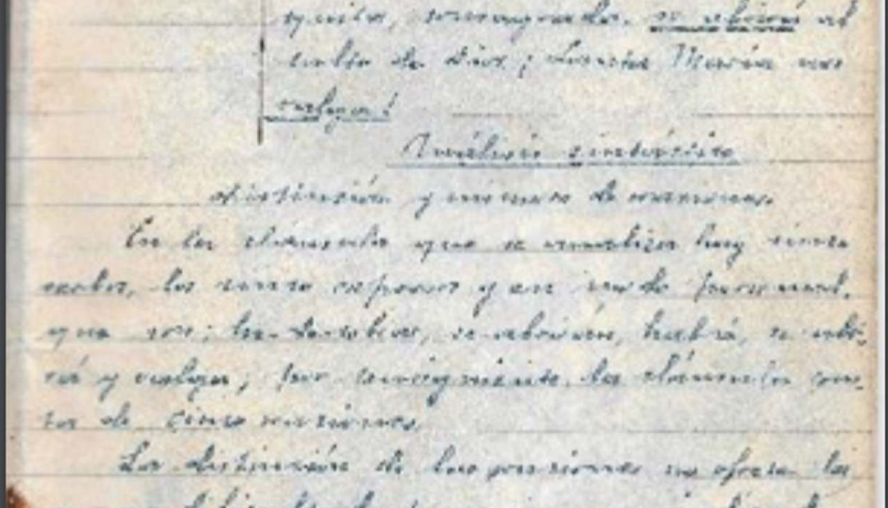 Libreta lecciones maestra Filomena Granda Regueira Cambados