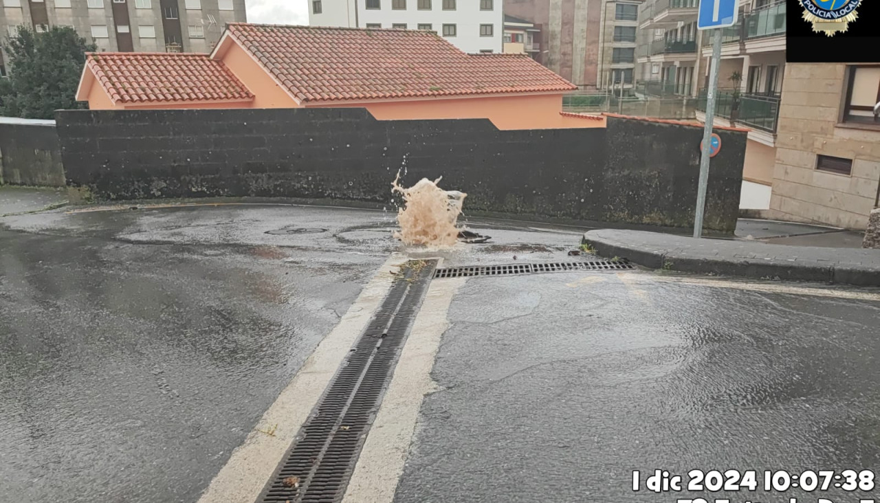 Alcantarilla lluvias sanxenxo
