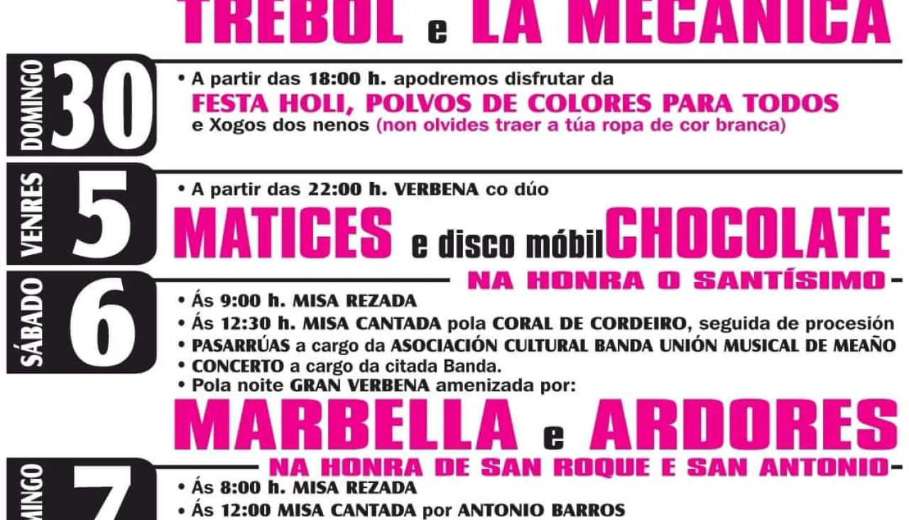 Cartel de las fiestas patronales de Dimo