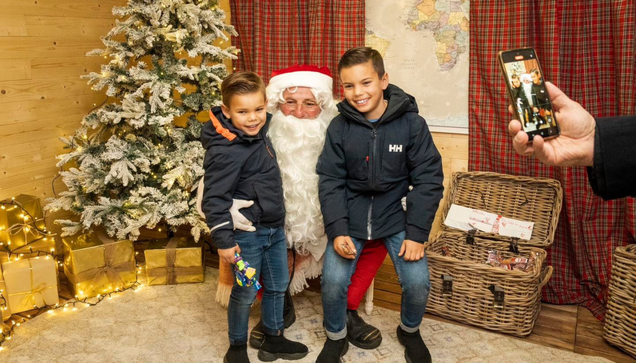 Ninos con papanoel en sanxenxo
