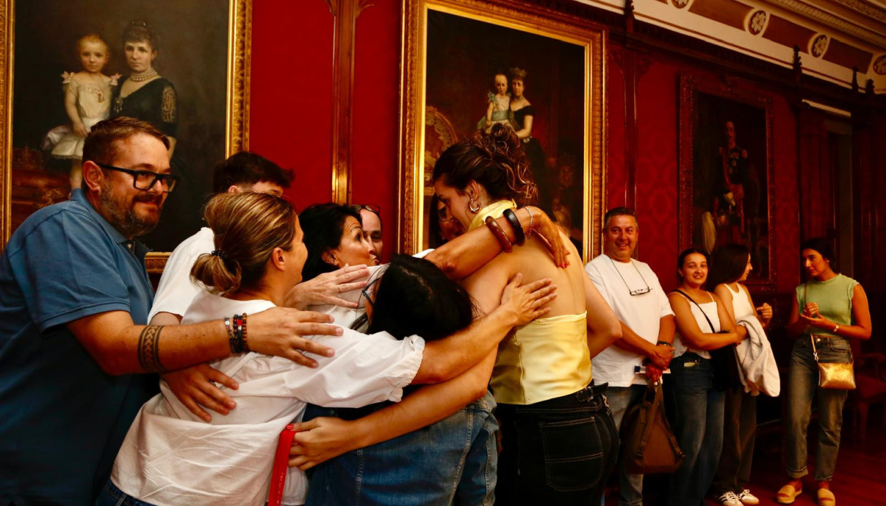 Irene Noya con familia