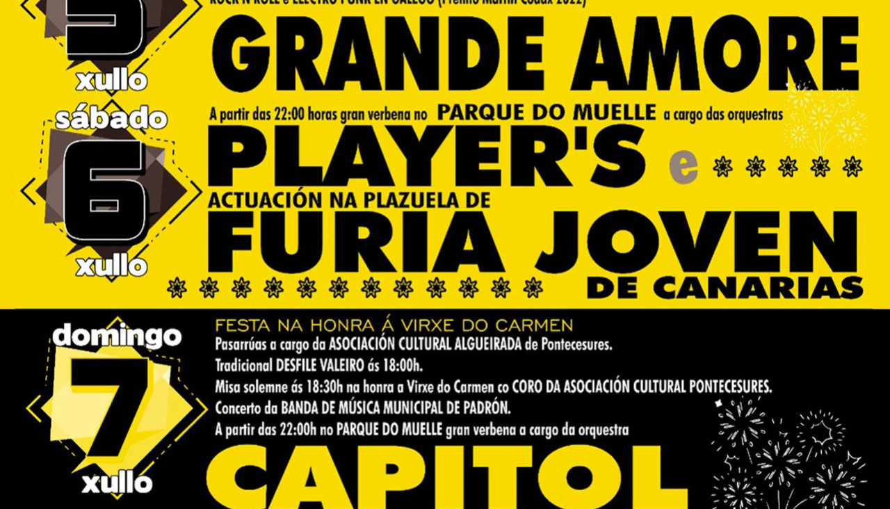 Cartel de la Festa do Carme de Pontecesures