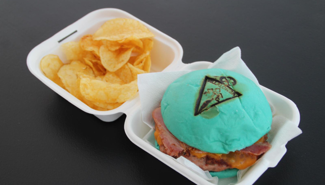 Hamburguesa celeste