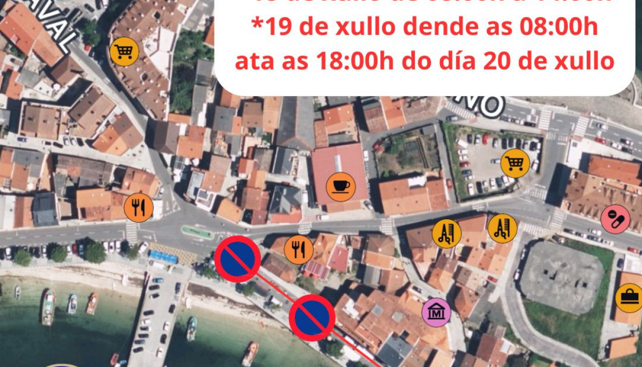 Cortes trafico A Illa fiestas carmen 2024 1