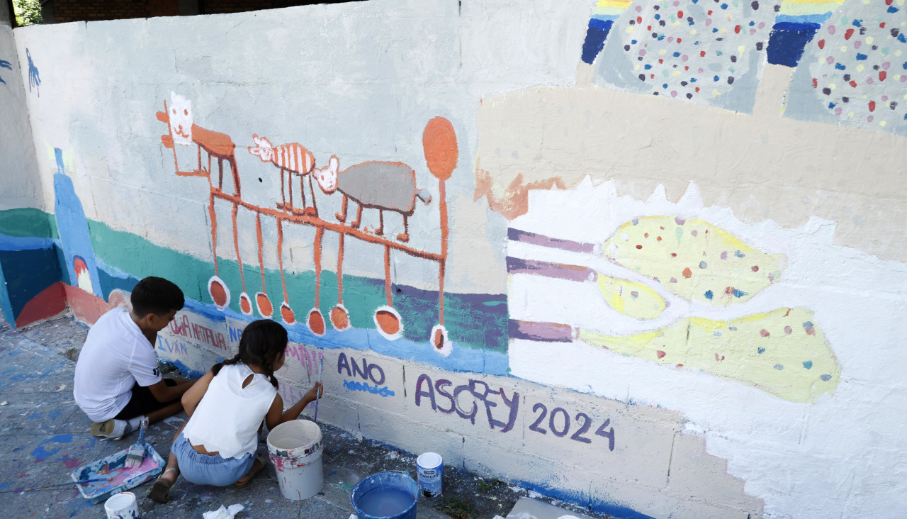 Mural niu00f1os cambados ano asorey