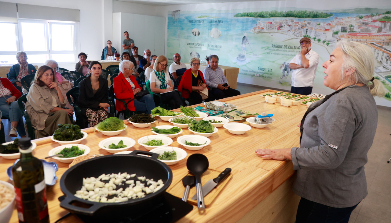 Rocío Garrido en un taller en Carril