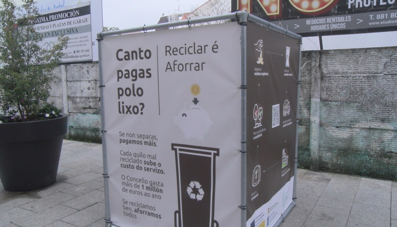 La campaña de concienciación se inició con la instalación de un tótem en la calle peatonal