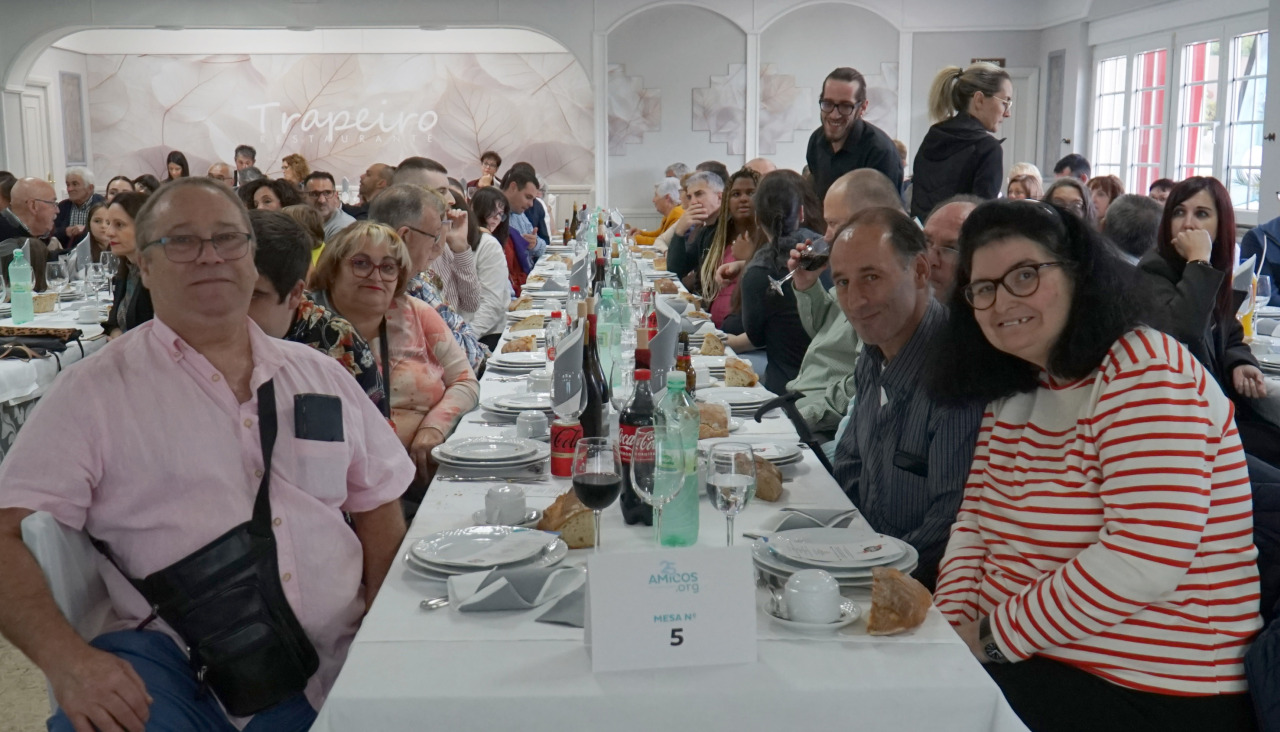 Celebración en el restaurante O Trapeiro de Lousame