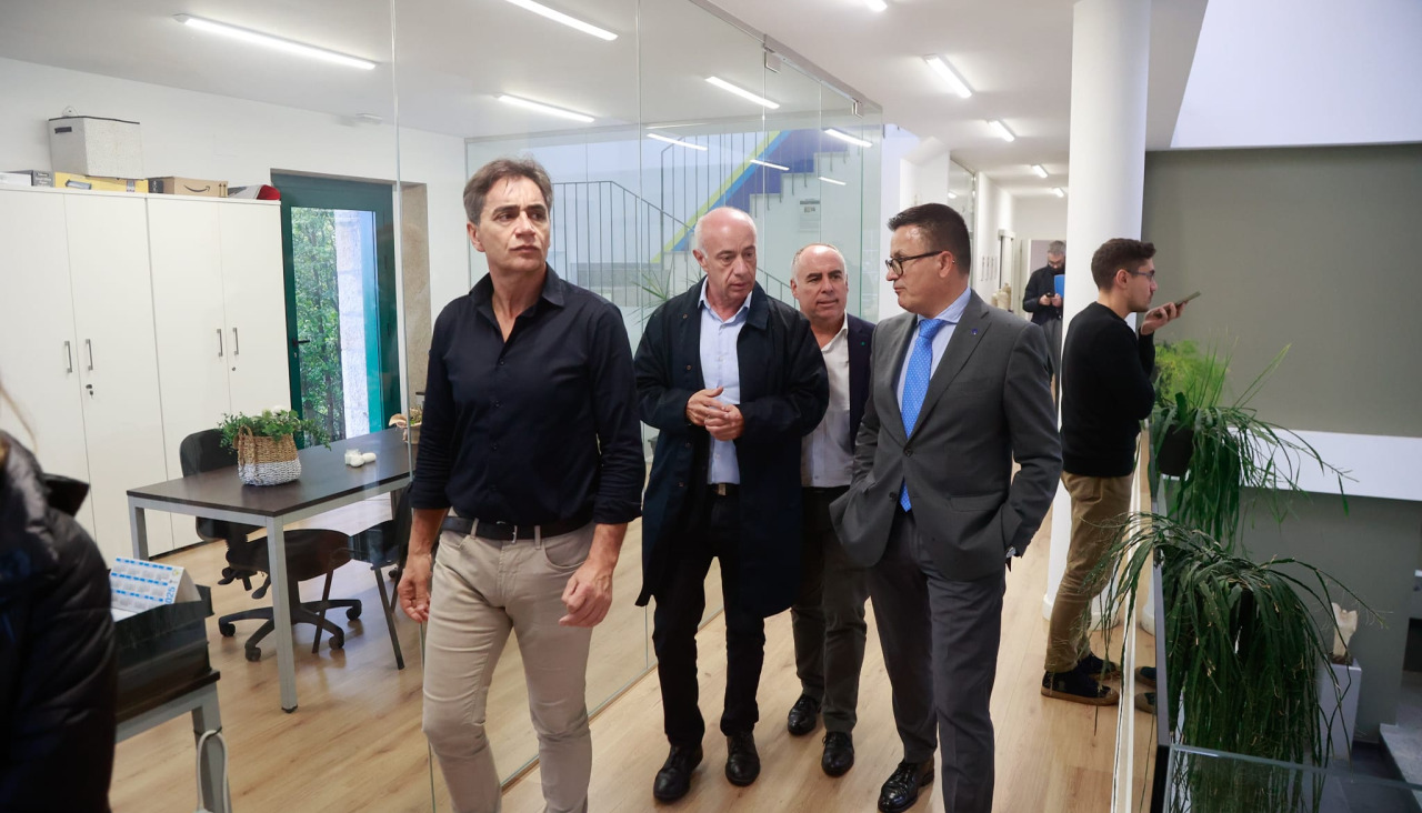 El responsable del CDL, el regidor, el teniente de alcalde y el conselleiro