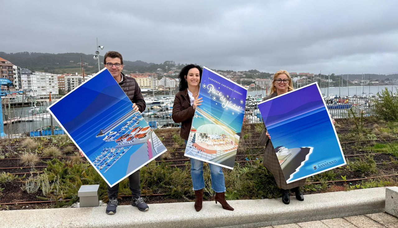 Un momento de la presentación del programa de Navidad en Sanxenxo