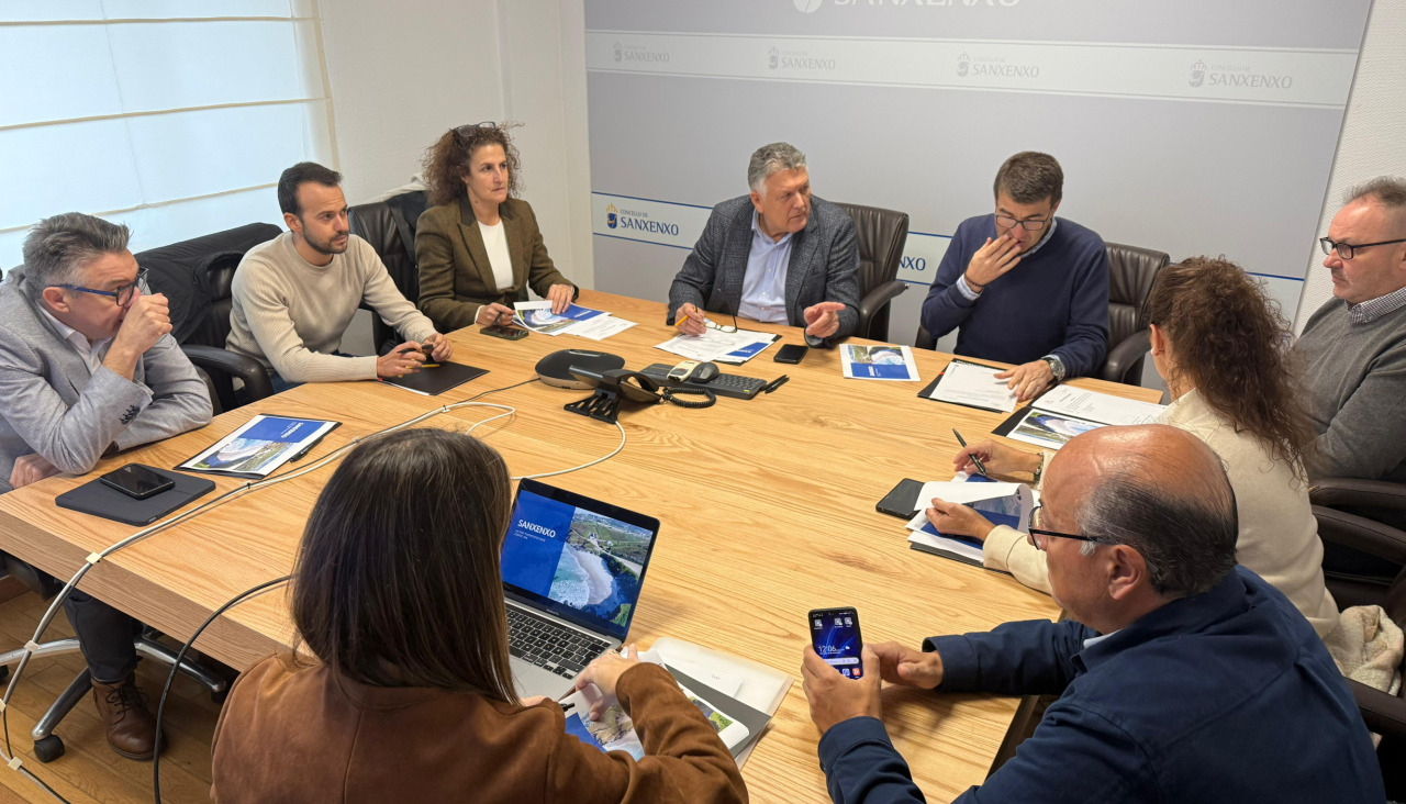 Un momento de la reunión de la Mesa de Turismo de Sanxenxo