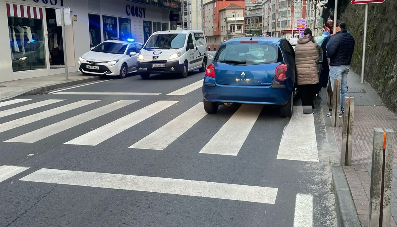 Un momento tras el atropello en Sanxenxo